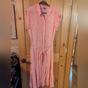 Ann Taylor Factory Peach Midi Dress